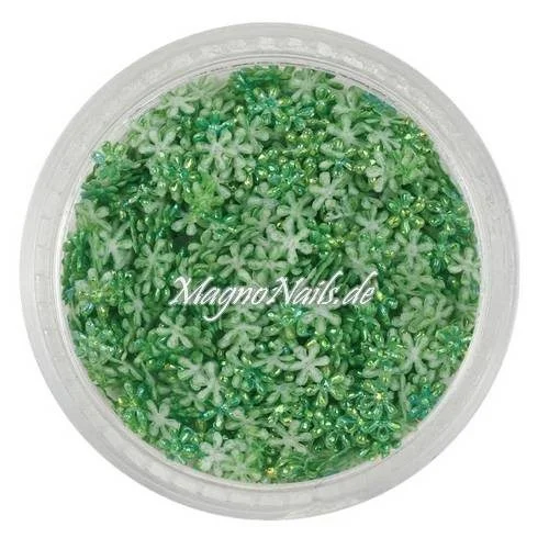 3D Einlegemotive - Shapes - Schneeflocken grün