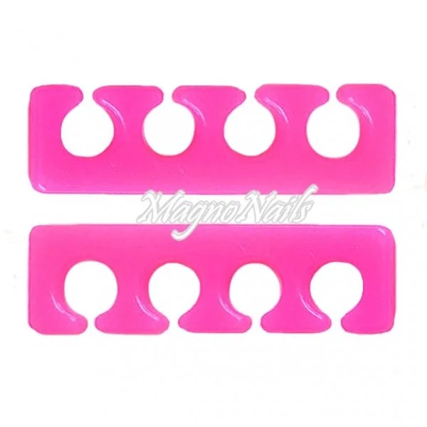 2 x Silikon Zehenspreizer neonrosa Nagelstudio Zubehör Fusspflege Fußpflege