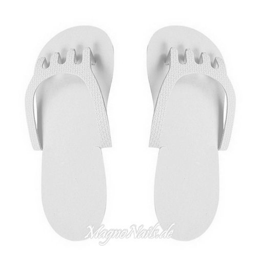 1 Paar Hygiene Slipper mit Zehenspreizer weiss