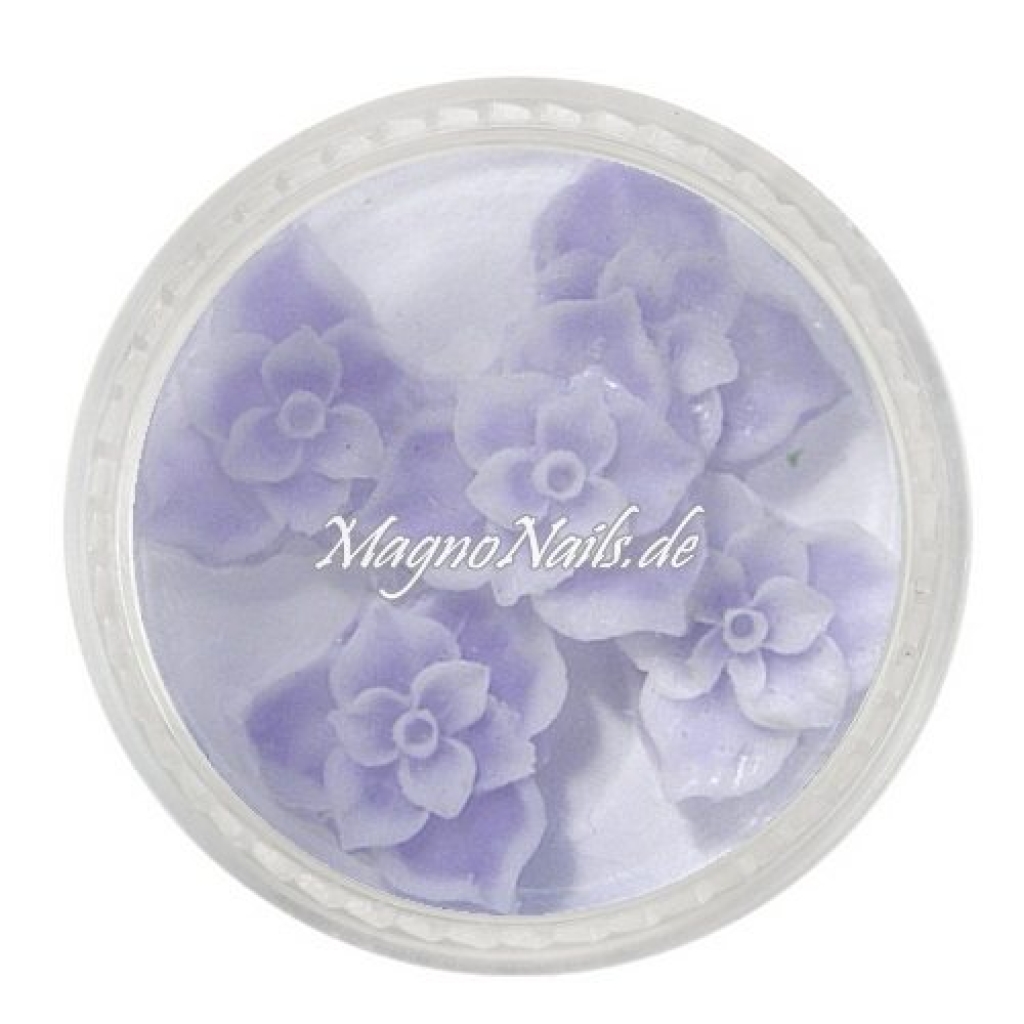 3D Einlegemotive - Gummi Soft Blumen flieder