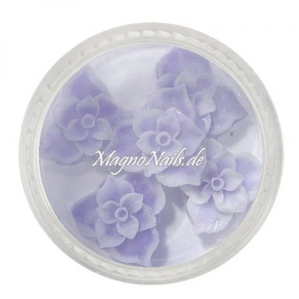 3D Einlegemotive - Gummi Soft Blumen flieder
