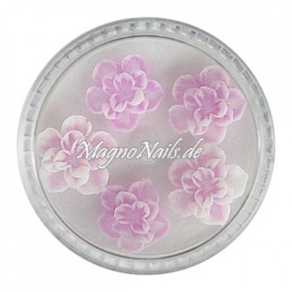3D Einlegemotive - Gummi Soft Blumen rosa Nailart Nageldesign Nail art