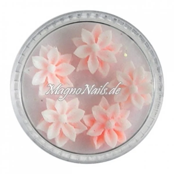 3D Einlegemotive - Gummi Soft Blumen neonorange