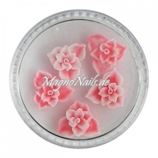 3D Einlegemotive - Gummi Soft Blumen rot