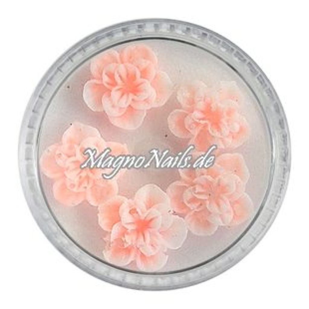 3D Einlegemotive - Gummi Soft Blumen neonorange