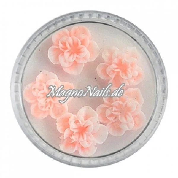 3D Einlegemotive - Gummi Soft Blumen neonorange