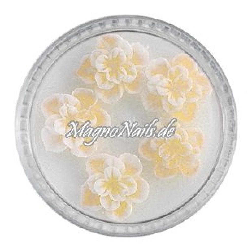 3D Einlegemotive - Gummi Soft Blumen shocking pfirsich Nailart Nageldesign Nail art