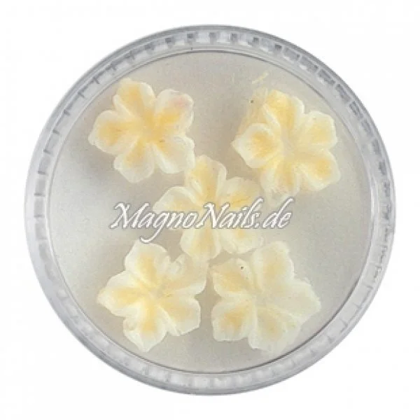 3D Einlegemotive - Gummi Soft Blumen natur