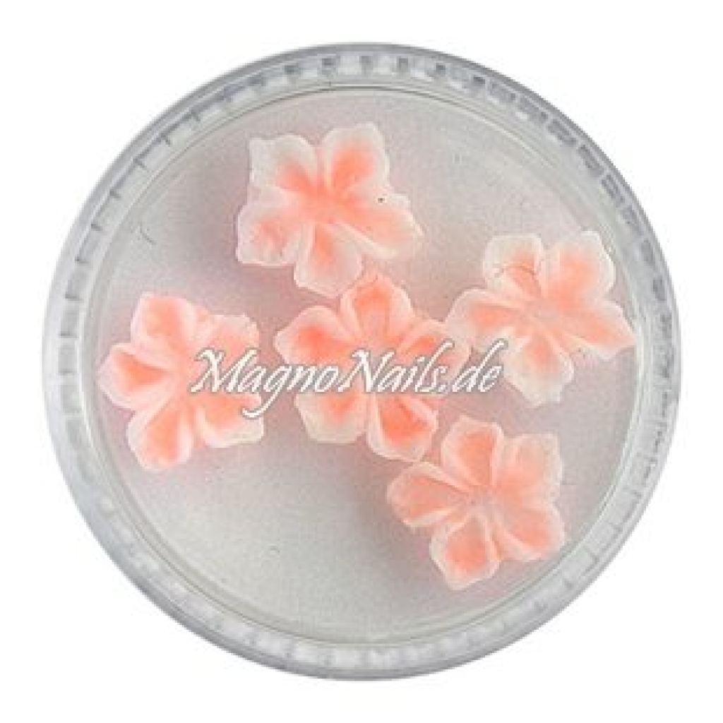 3D Einlegemotive - Gummi Soft Blumen neonrosa