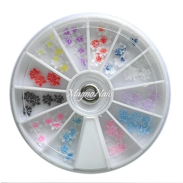 3D Einlegemotive - Gummi Soft Blumen in einer Rondell Blumen