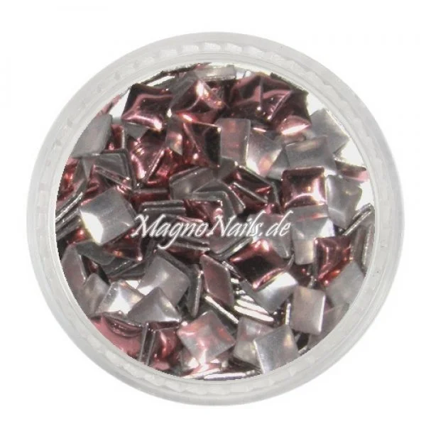 Einlegemotive - Mini Metall Plättchen - Quadratt braun Nail Nagelstudio Nägel Nailart Nail art