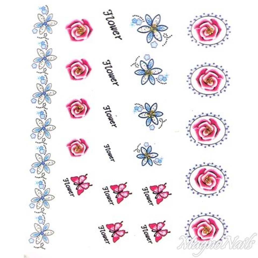 2D Nail Art One Stoke Sticker