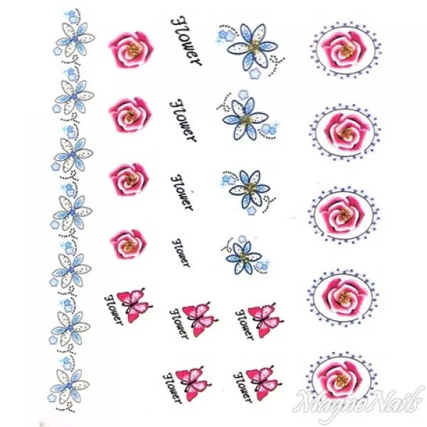 2D Nail Art One Stoke Sticker