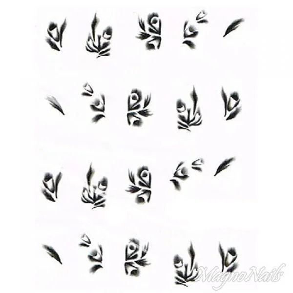 2D Nail Art One Stoke Sticker