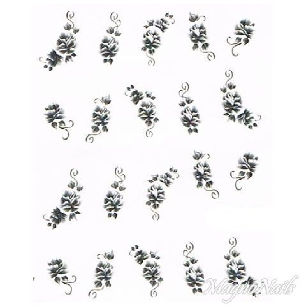 2D Nail Art One Stoke Sticker