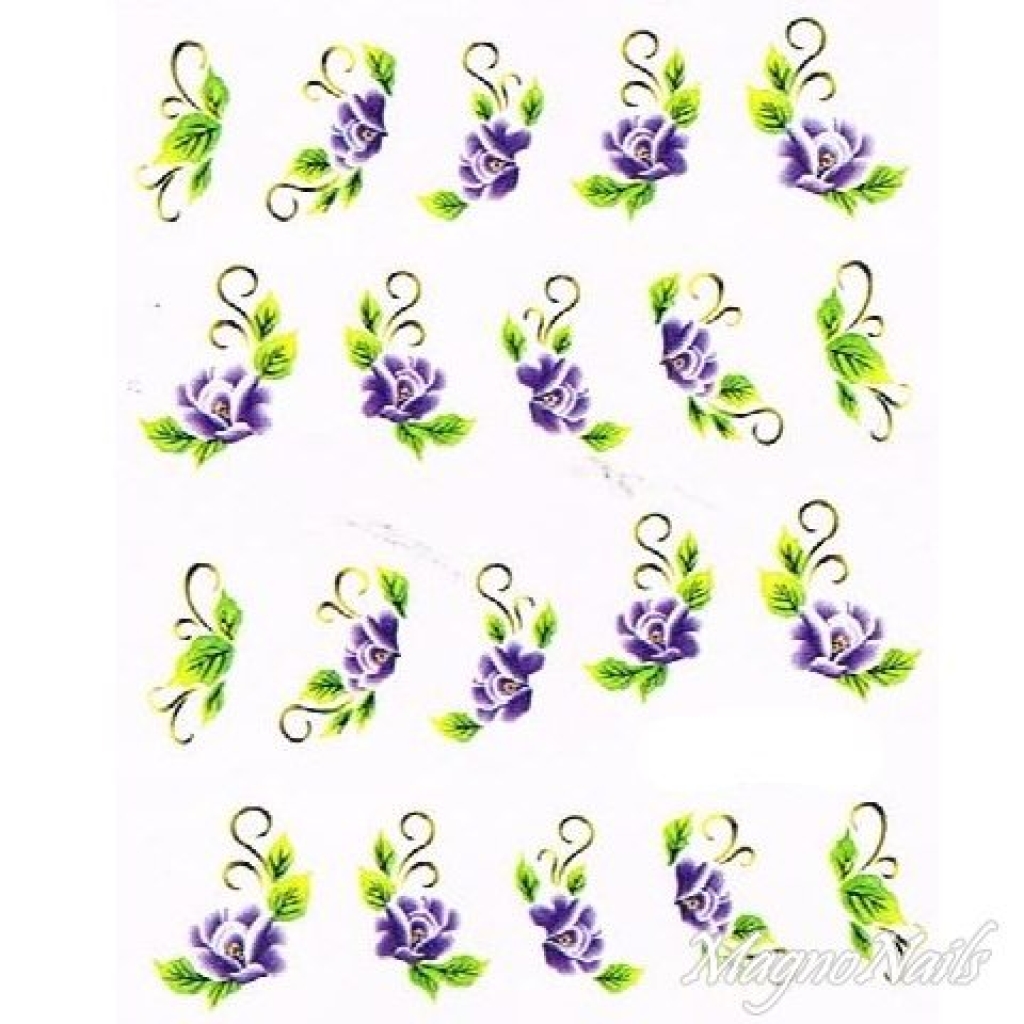 2D Nail Art One Stoke Sticker