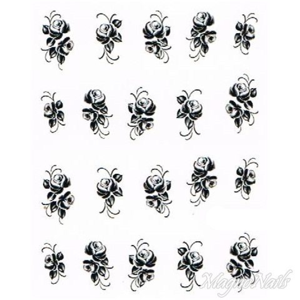 2D Nail Art One Stoke Sticker