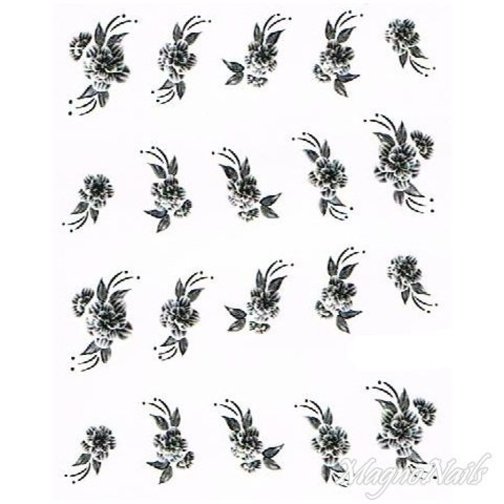 2D Nail Art One Stoke Sticker