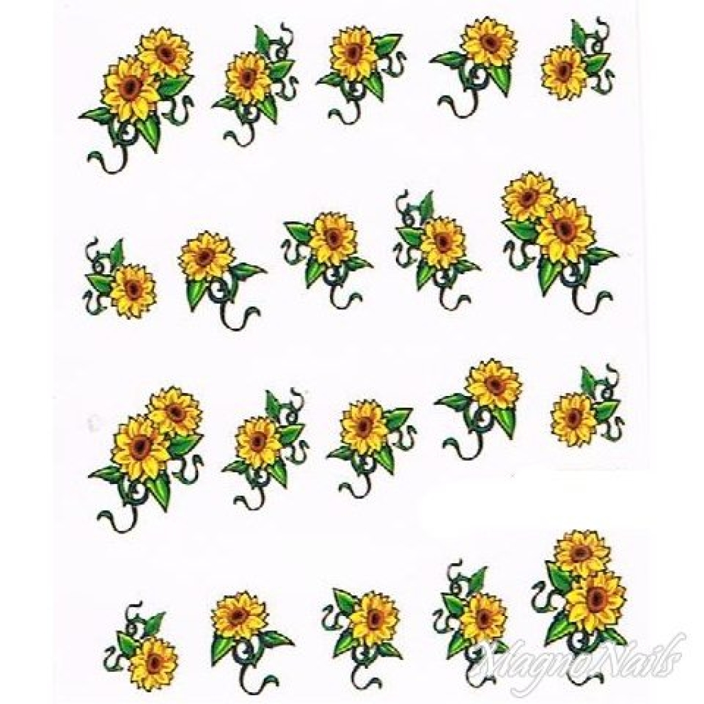 2D Nail Art One Stoke Sticker