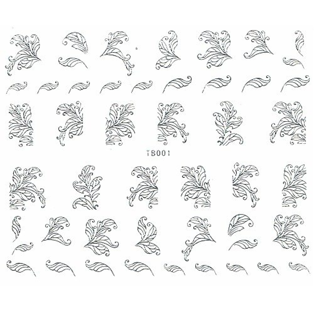 3D Full Cover Metallic Sticker - silber Selbstklebende Nagelaufkleber Nagelsticker