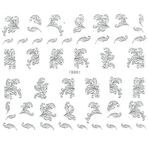 3D Full Cover Metallic Sticker - silber Selbstklebende Nagelaufkleber Nagelsticker