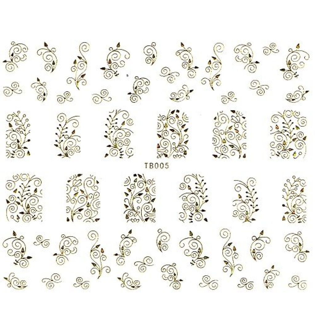 3D Full Cover Metallic Sticker - gold Selbstklebende Nagelaufkleber Nagelsticker Nail Art