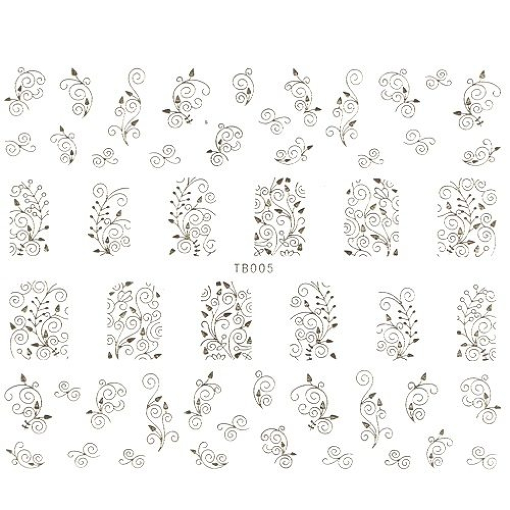 3D Full Cover Metallic Sticker - silber Selbstklebende Nagelaufkleber Nagelsticker