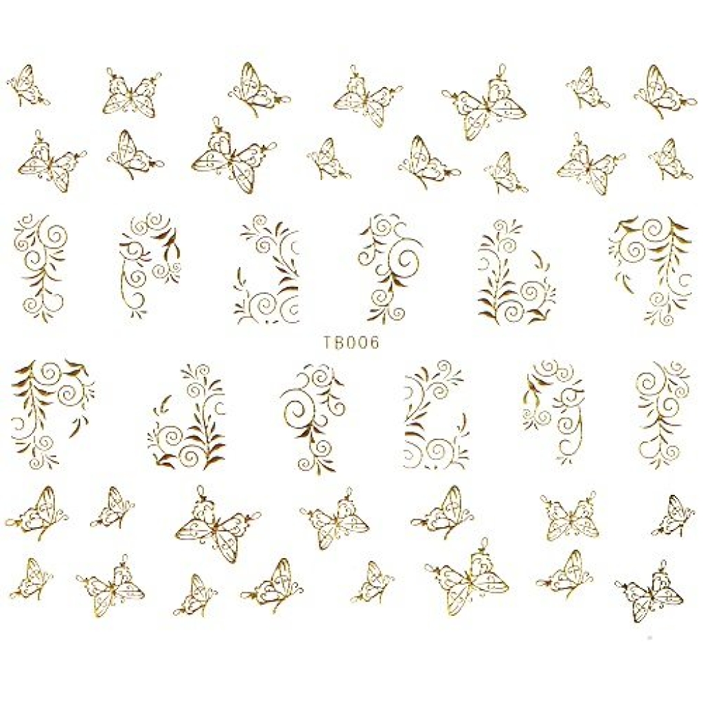 3D Full Cover Metallic Sticker - gold Selbstklebende Nagelaufkleber Nagelsticker Nail Art