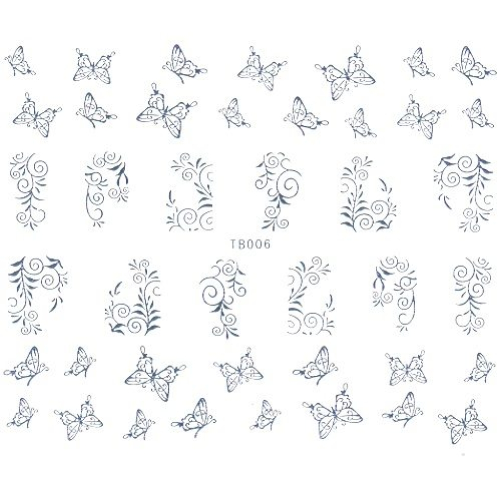 3D Full Cover Metallic Sticker - silber Selbstklebende Nagelaufkleber Nagelsticker