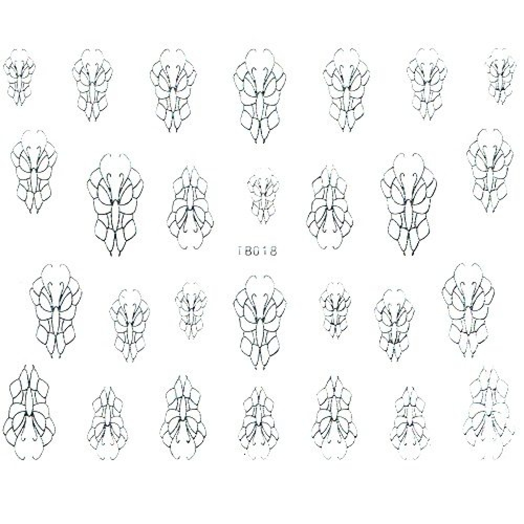 3D Full Cover Metallic Sticker - silber Selbstklebende Nagelaufkleber Nagelsticker Nail Art