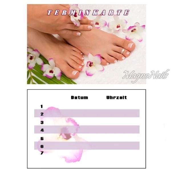 50 x Terminkarten Nageldesign Fusspflege Fußpflege