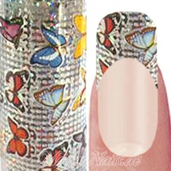 Nail Art Transfer Folie 1,5m - Nail Foil - Butterfly Nagelfolie Nageldesign Folie Tranferfolie Nailart