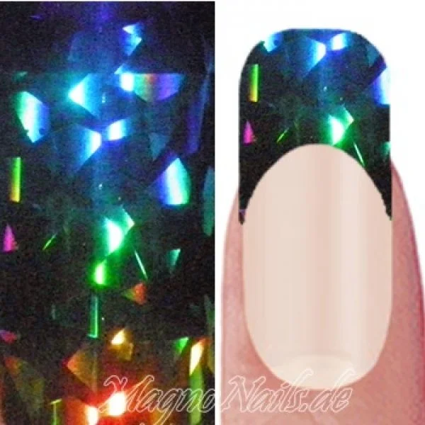 Nail Art Transfer Folie 1,5m - Nail Foil - Rainbow Crush Nagelfolie Nageldesign Folie Tranferfolie Nailart