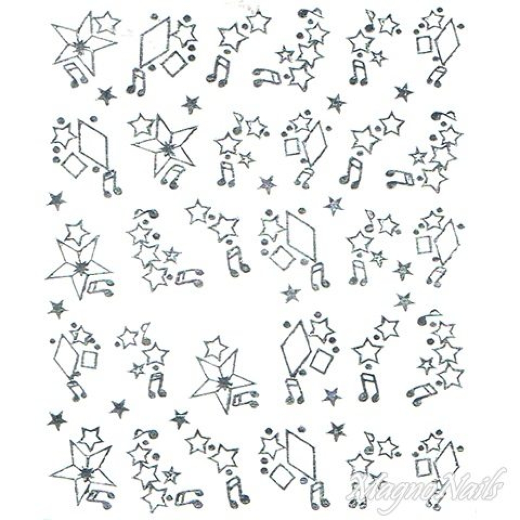 2D Nail Art One Stoke Sticker