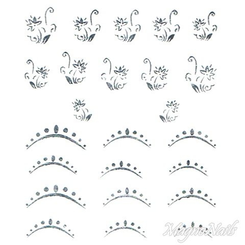 2D Nail Art One Stoke Sticker