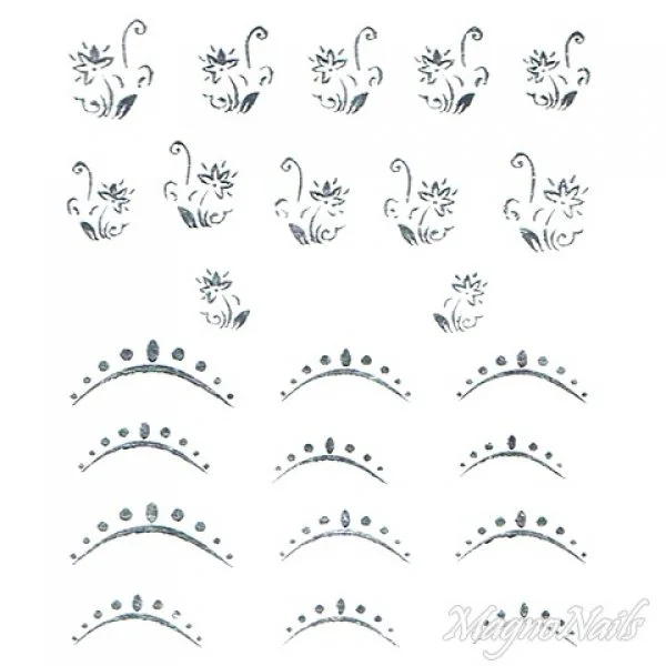 2D Nail Art One Stoke Sticker