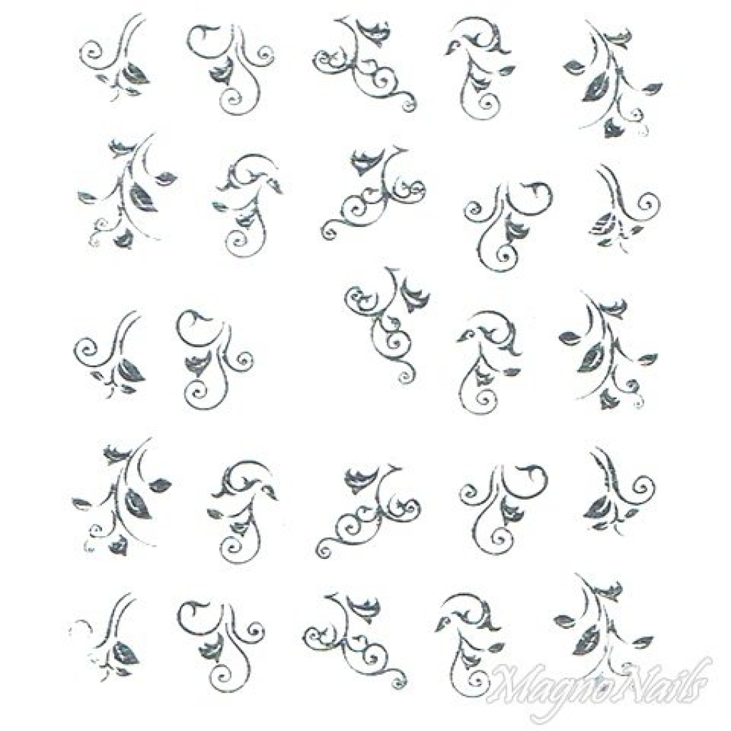 2D Nail Art One Stoke Sticker