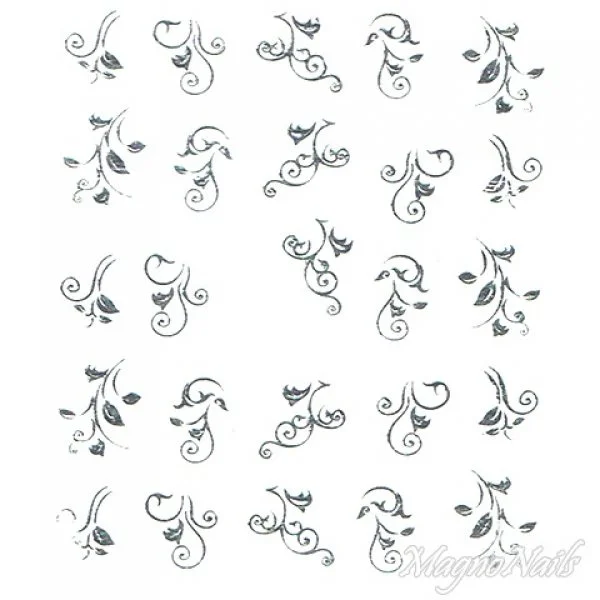 2D Nail Art One Stoke Sticker