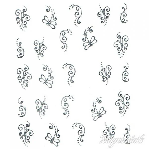 2D Nail Art One Stoke Sticker