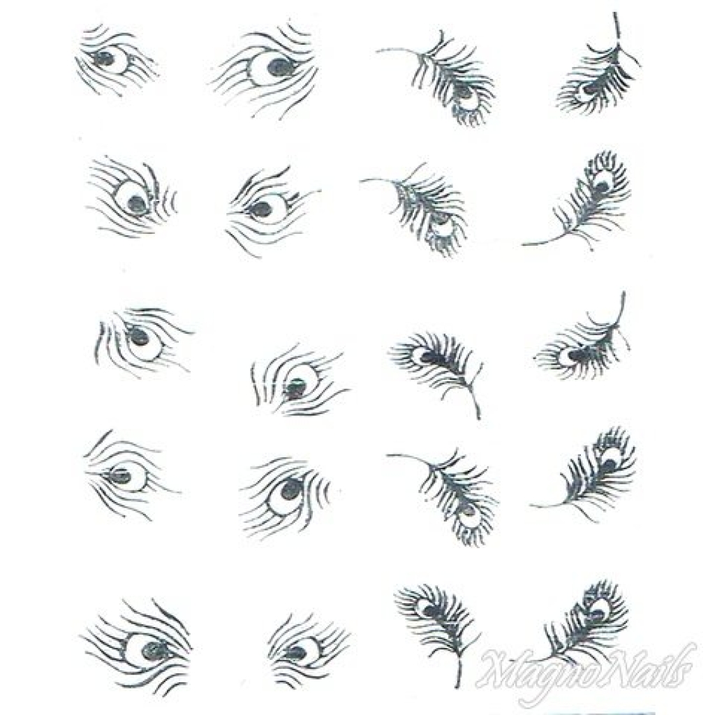 2D Nail Art One Stoke Sticker