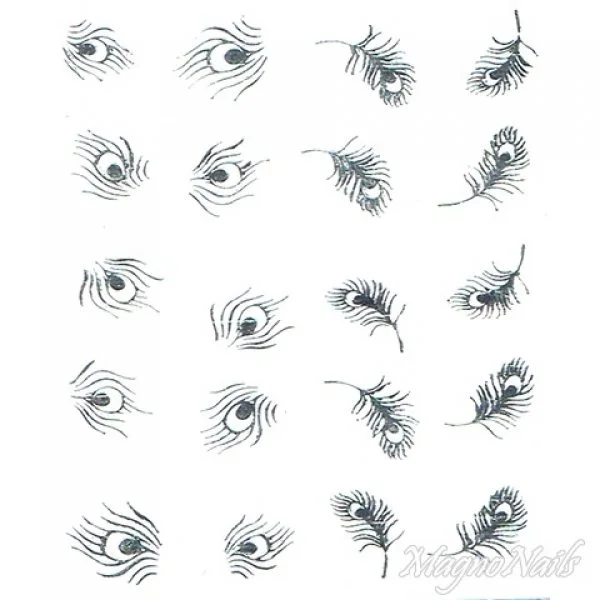 2D Nail Art One Stoke Sticker