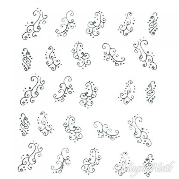 2D Nail Art One Stoke Sticker