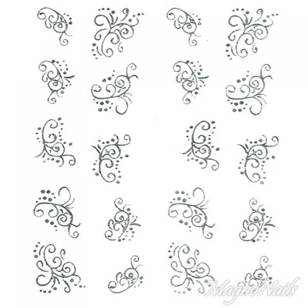 2D Nail Art One Stoke Sticker