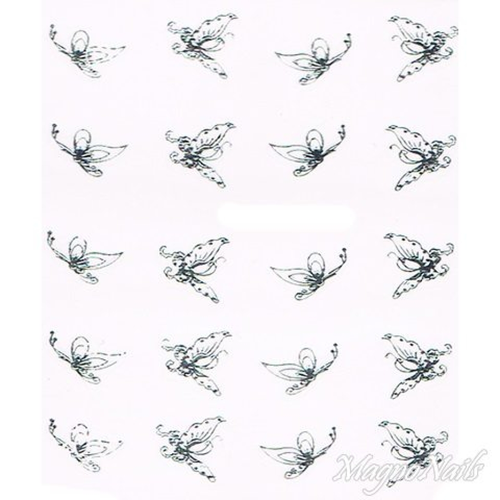 2D Nail Art One Stoke Sticker