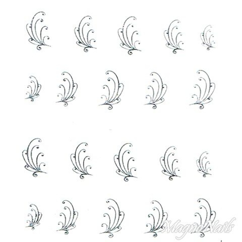 2D Nail Art One Stoke Sticker