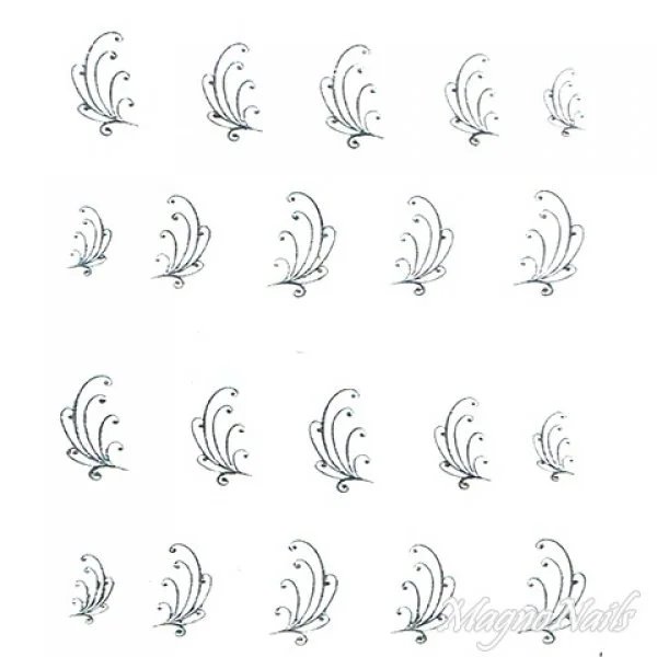 2D Nail Art One Stoke Sticker