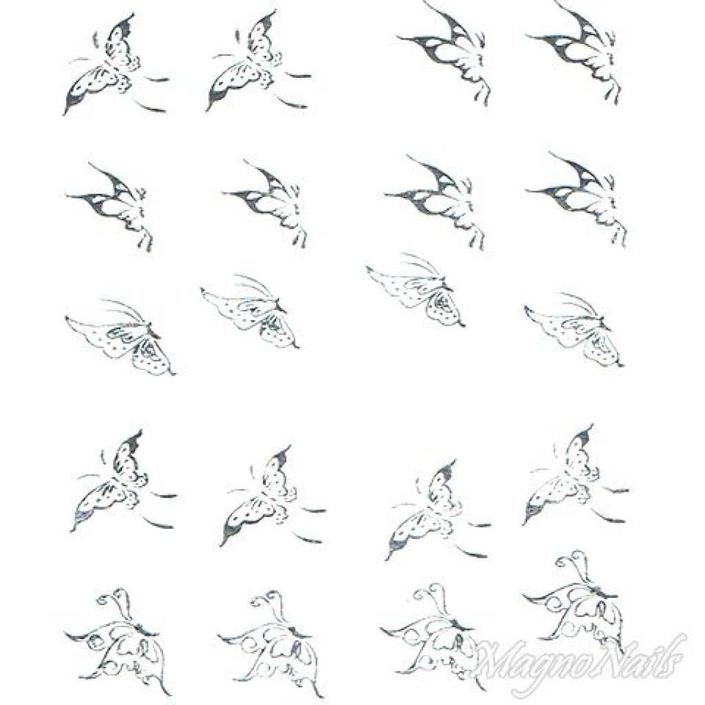 2D Nail Art One Stoke Sticker