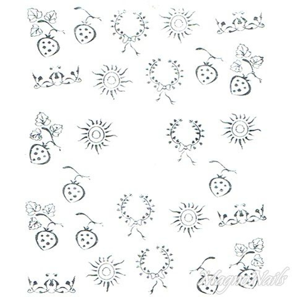 2D Nail Art One Stoke Sticker