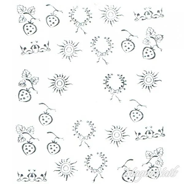 2D Nail Art One Stoke Sticker