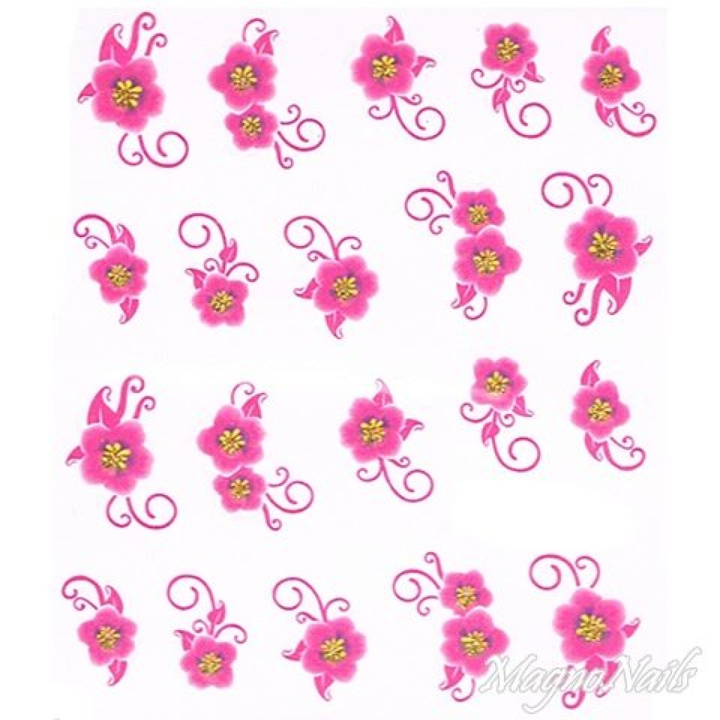 2D Nail Art One Stoke Sticker